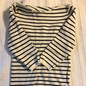 Lux Essentials Denim Striped Sweater